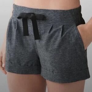 Lululemon Women's Spring Break Away Heathered Gray Athletic Shorts 10